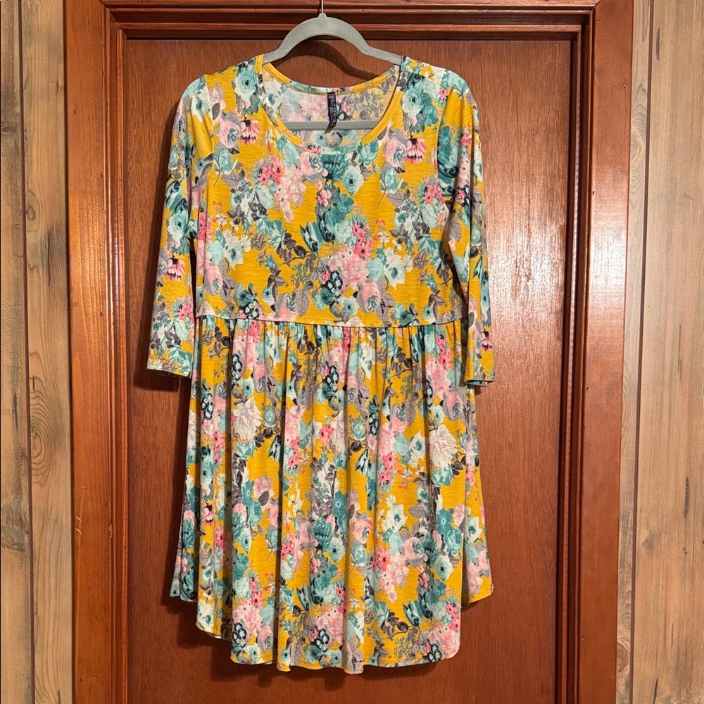 Floral Yellow Women’s Dress